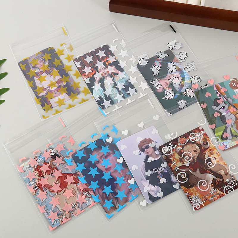 Ins style high-looking self-adhesive bag collection card sleeve opp packaging bag idol small card packaging material polaroid