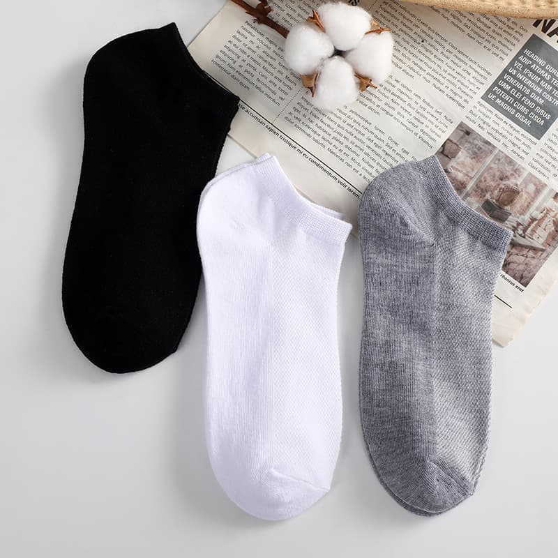 Men's Short Ankle Socks, Spring Disposable Mesh Socks, Trendy Summer Thin Cotton Sweat-Absorbing Odor-Resistant Socks