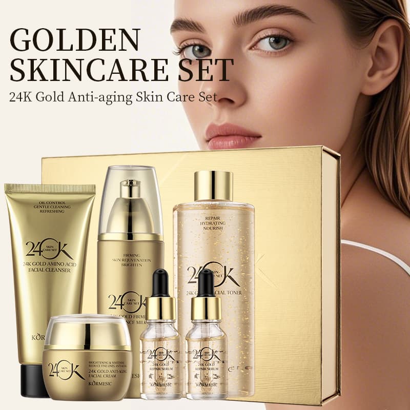 KORMESIC gold skin care set 24K box English product Skincare set foreign trade cross-border wholesale