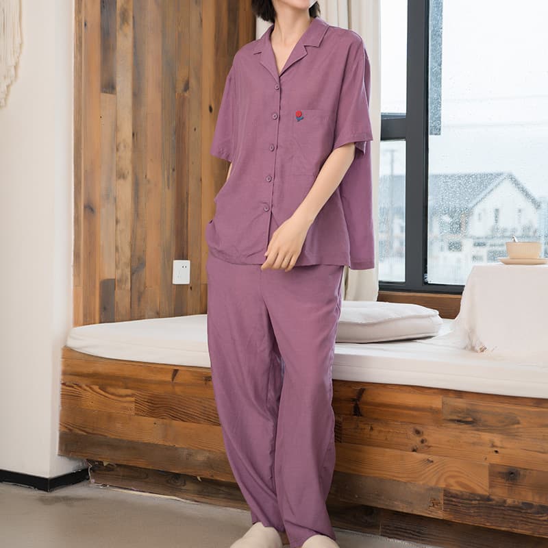 Tencel Pajamas for Women Short Sleeve Summer 2025 New Thin Relaxed Loungewear Set Premium Feel