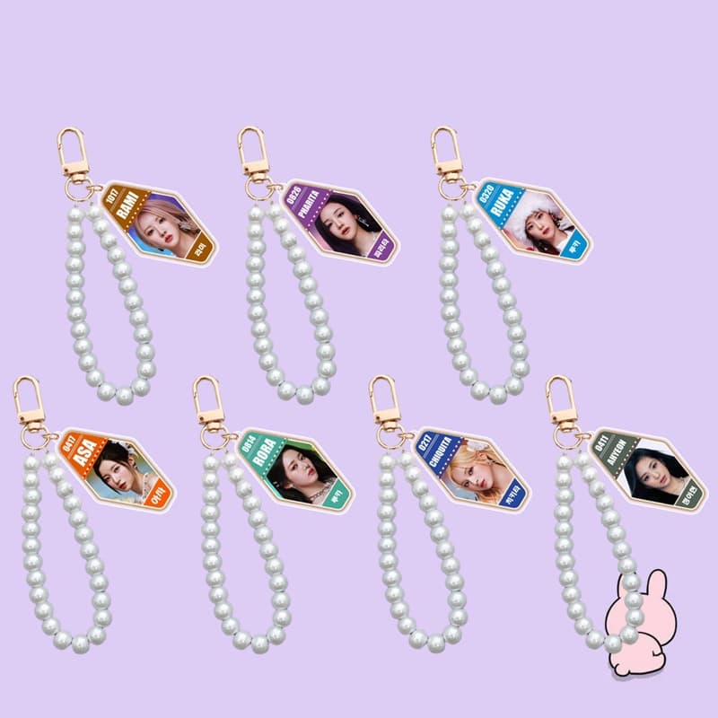BABYMONSTER peripheral RAMI Lee Cha Ren AHYEON Kawai Ruka ASA imitation pearl mobile phone chain 010