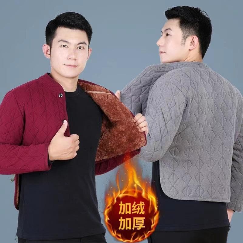Men's Shoulder & Waist Protection Waistcoat, Sleeping Cold-proof German Fleece Self-heating Warm Elderly Neck Protection Fleece Shawl