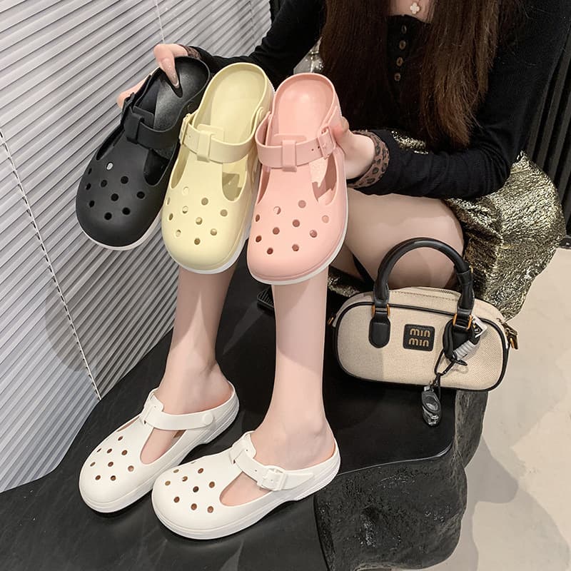 New Summer Clogs Women's Sandals Breathable Hollow Jelly Shoes Women's Sandals Nurse Toe Garden Shoes