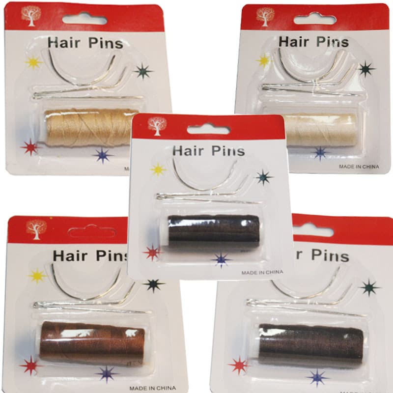 New professional hair extension needle and thread set, dreadlock wig hair extension needle and thread tool, braiding needle and thread, in stock