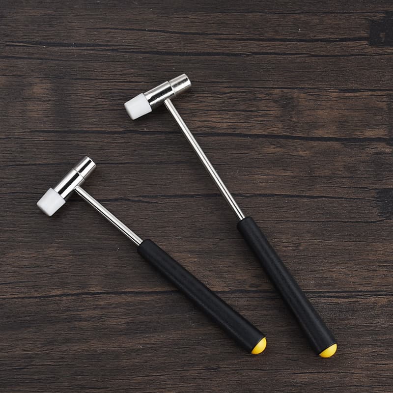 Small hammer, dual-purpose (soft and hard), long and short handle, handmade household repair hammer, watch repair tool, multi-functional hammer.