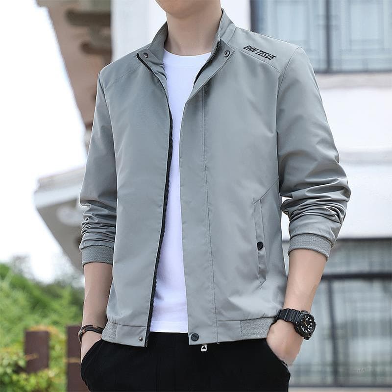 Spring and Autumn Men's Thin Jackets Men's 2025 New Stand Collar Jackets Trendy Versatile Casual Windbreaker Coats Ligao