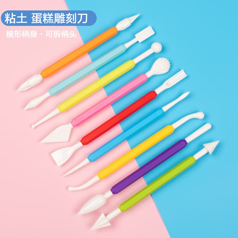 Factory 9-Piece Cake Fondant Carving Knife Cutting Tool Clay Tool Baking Tool Set