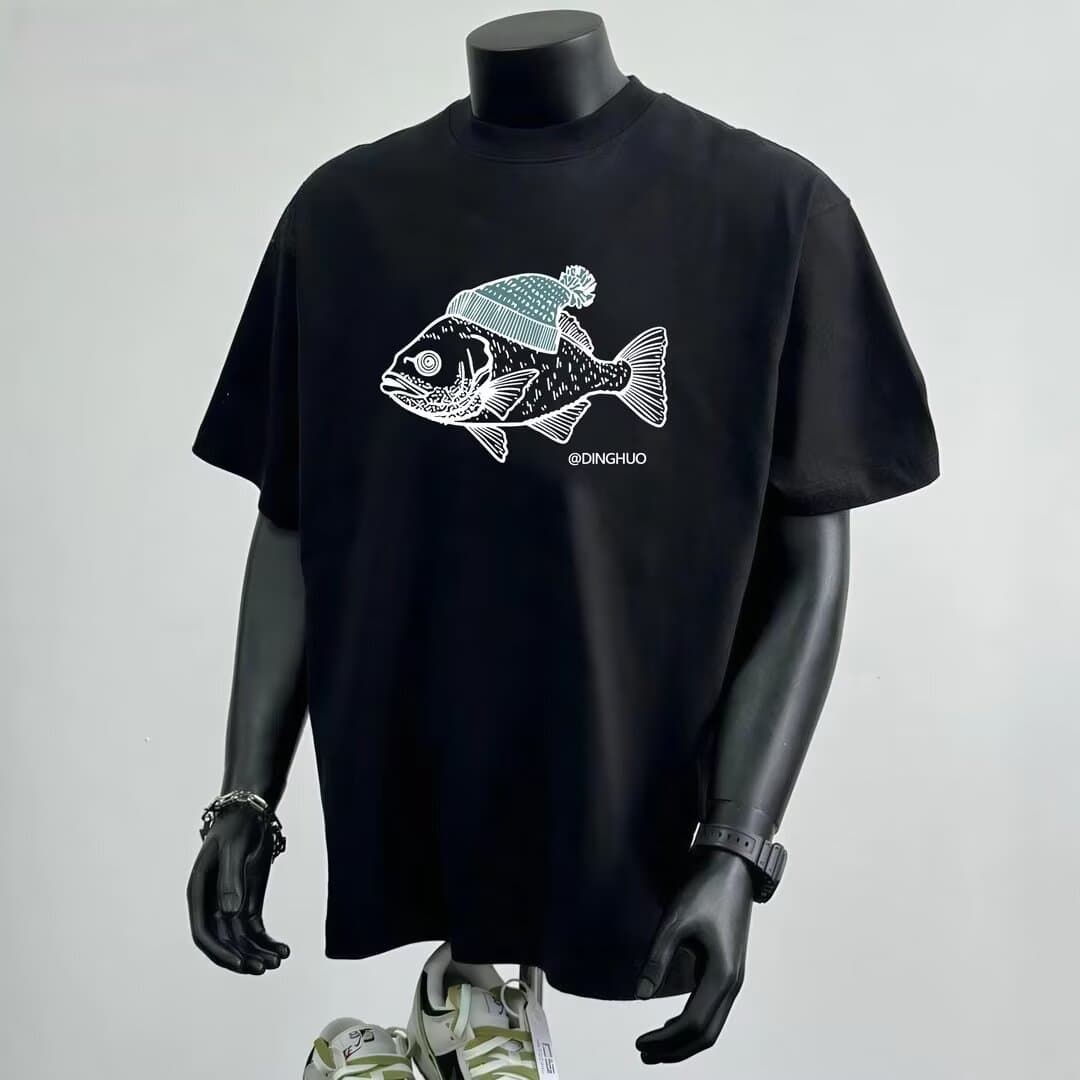 Short-sleeved men's popular 2025 new casual fashion T-shirts summer versatile boys' clothes high-end trendy tops