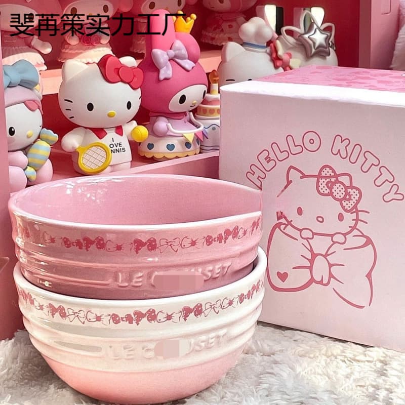 France Cool Colorful Bowl Cute Household Student Dining Bowl Tableware Set
