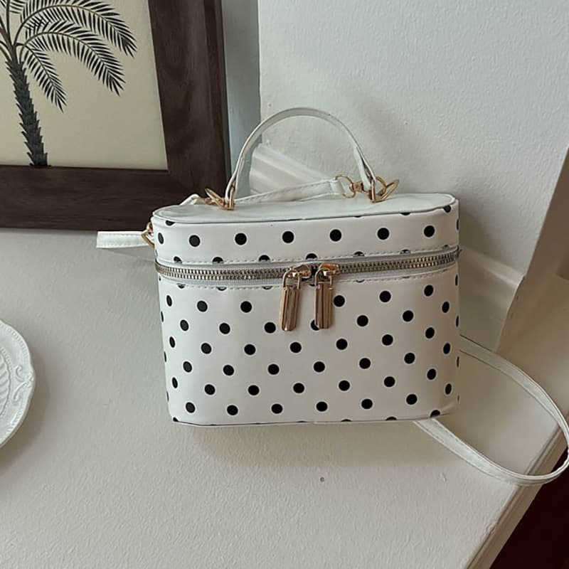 2026 New Korean Style Polka Dot Kids and Parent Matching Lunch Box Handle Decorative Cosmetic Bag Crossbody Small Bag for Women