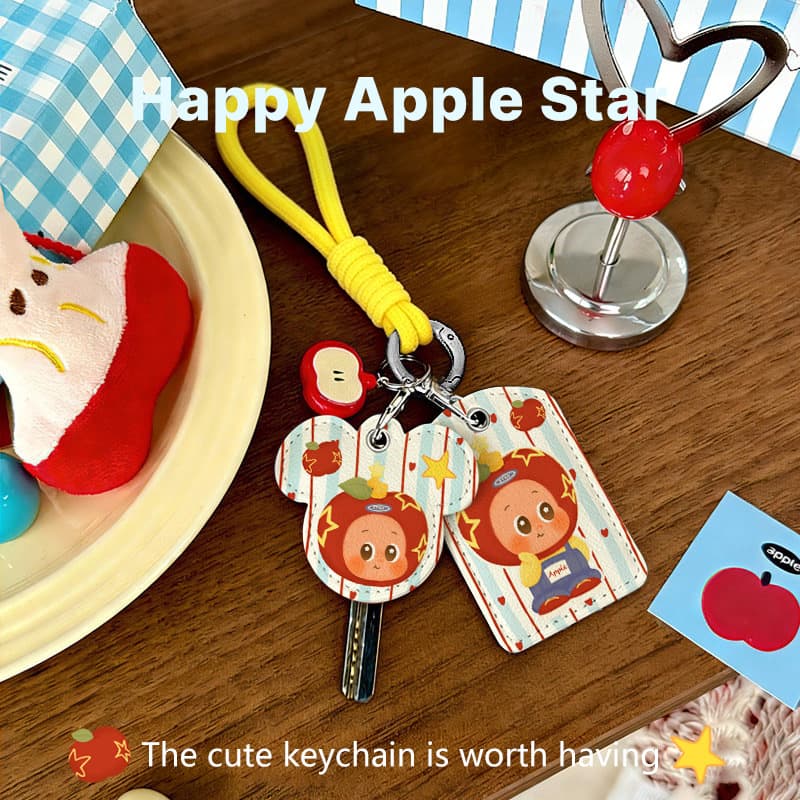 Cute Cartoon Electric Vehicle Key Cover High-Looking Leather Key Case NFC Card Sensor Cover Key Cover Leather Buckle