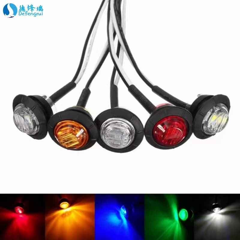 High-quality 3LED truck side light, 3/4 inch 12V car side light, truck side light signal light from source factory.