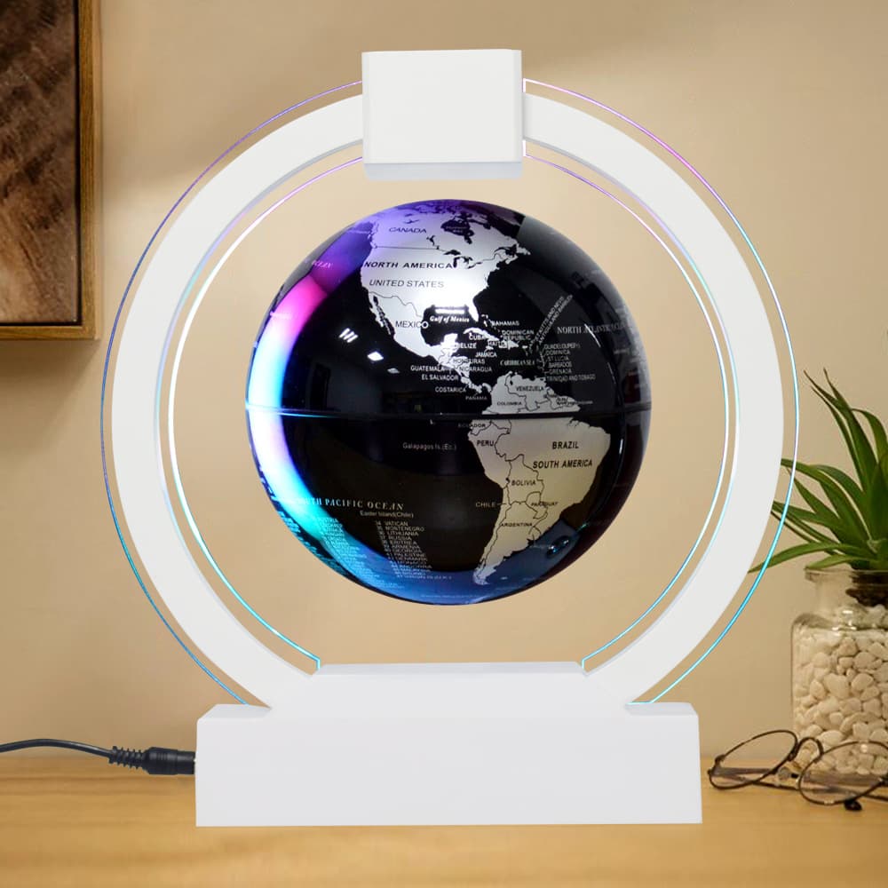 Round 6-inch High-End Craft Magnetic Levitation Globe Ornament Home Decoration Novelty Toy with English and Chinese Text