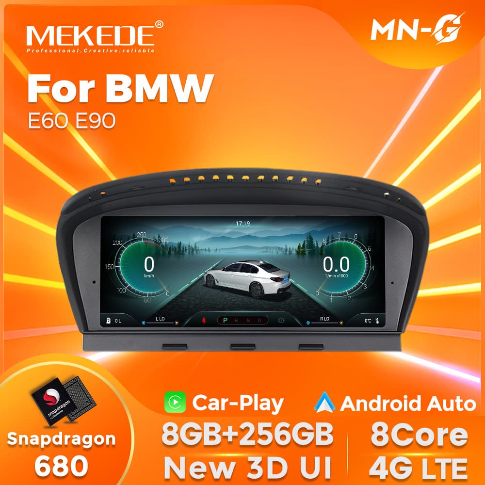 Qualcomm 680 Android Bluetooth Carplay 360 Panoramic Navigation Screen for BMW 5 Series E60 3 Series E90