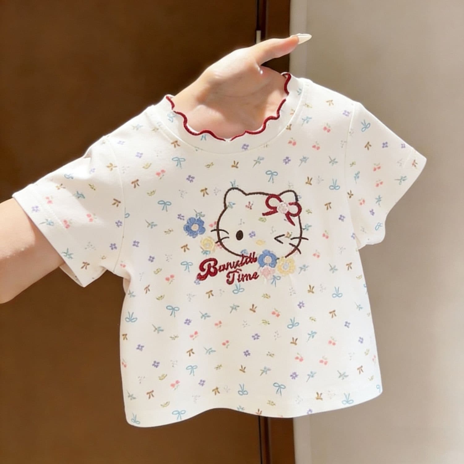 Girls short-sleeved shirt summer new style baby clothes summer embroidered children's clothing children's princess tops