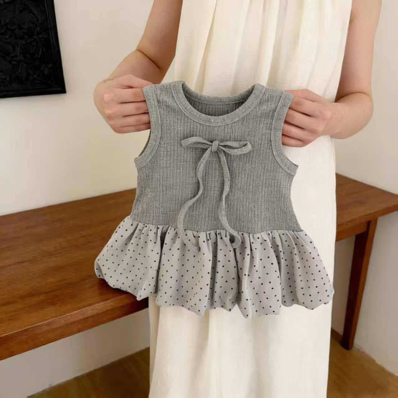 Girls Summer Fashionable Princess Modal Vest Dress Kids Sweet Puffy Dress Baby Cute Cake Dress