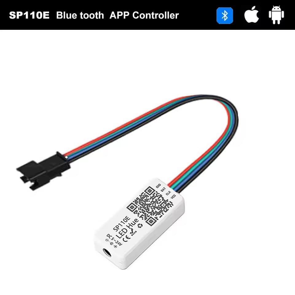 SP110E 12V RGB Bluetooth Controller App Smart Marquee Flowing RGB Bluetooth Controller