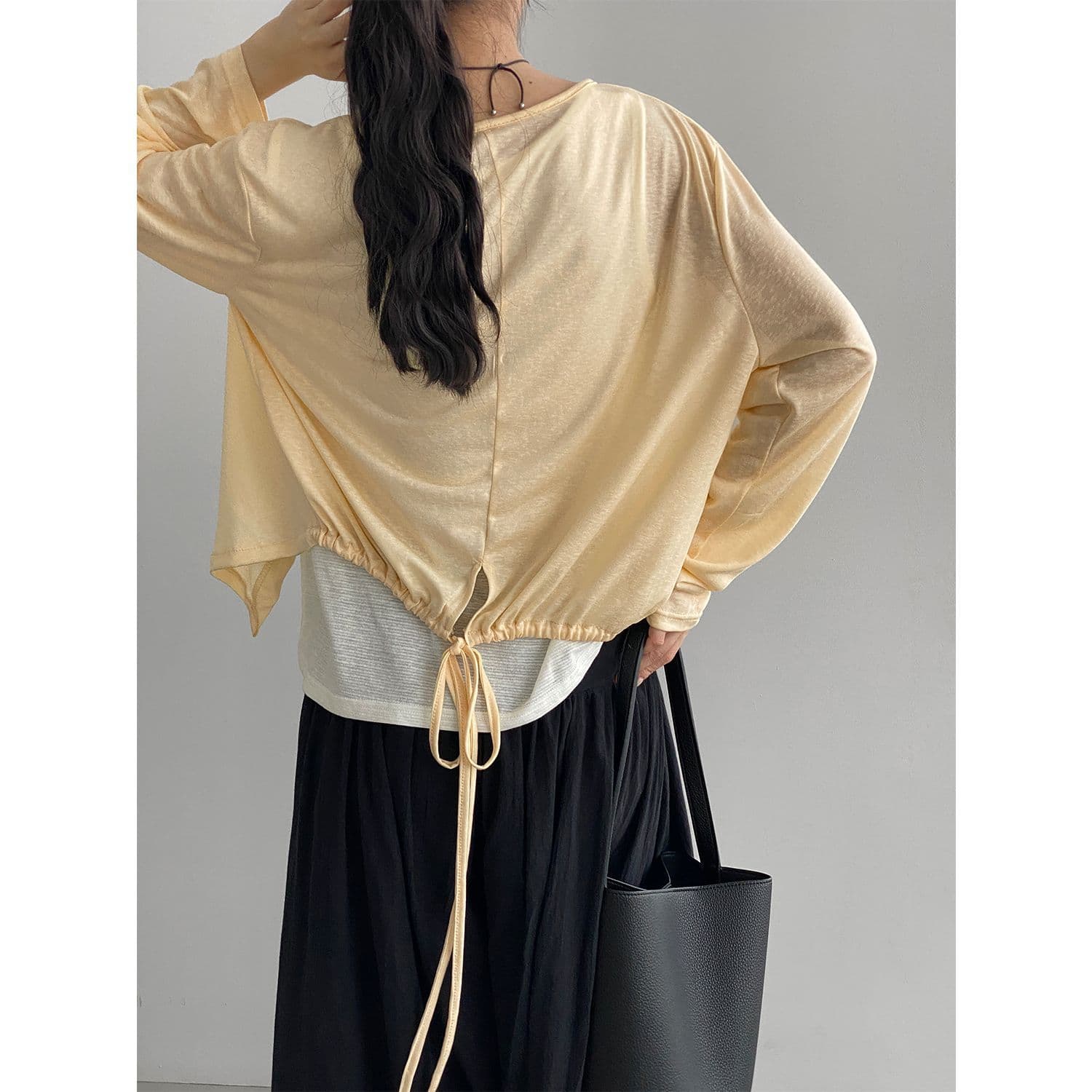 Welfare Product, No Returns or Exchanges. Korean-Style Cool and Versatile Sun-Protective Knit Top with Back Straps for Women G8706