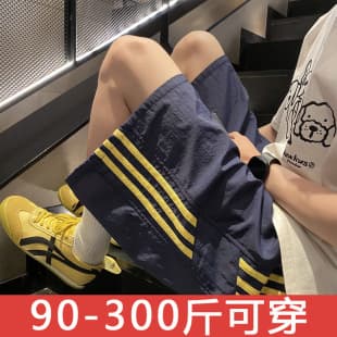 Striped Quick-Dry Sports Shorts Men's Summer American Street Style Thin Loose Casual Five-Point Pants Teen Shorts