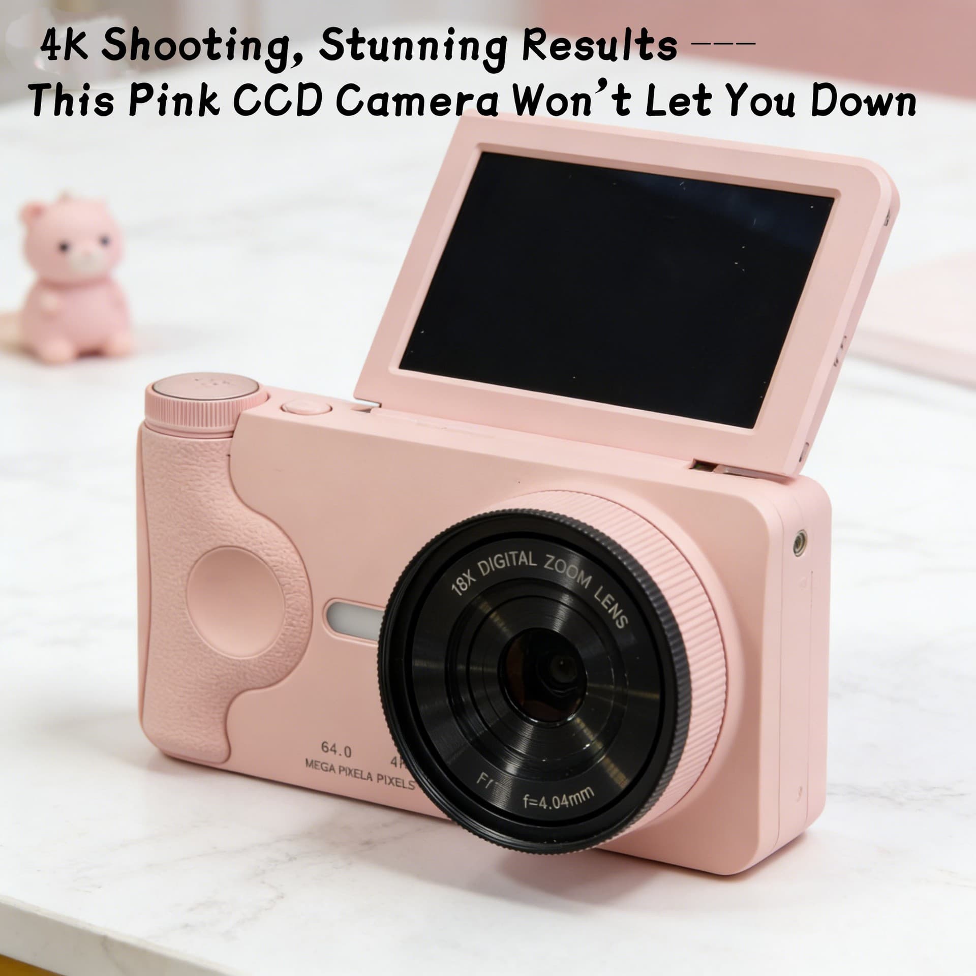 4K Photo Metal Shell Mirrorless Digital Camera Ultra HD CCD Student Campus Camera External Card Video Recorder
