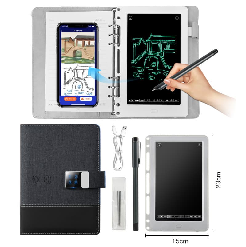 In Stock Paper Screen Sync English Version Smart Electronic Notebook Password Lock Multifunctional Writing Pad Custom Logo