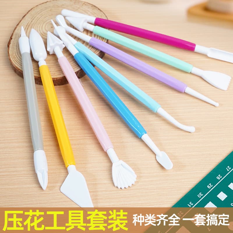 Huiyue Clay 8-Piece Tool Set, Stone Plastic Clay Making, Soft Ceramic Clay Sculpture, Handmade Color Clay Figure DIY Accessories Kit