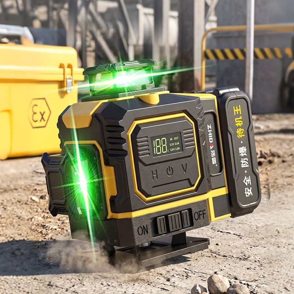 Infrared Level High Precision Laser Level Green Light Self-Leveling Digital Display Line Projector Strong Light Leveling Tool