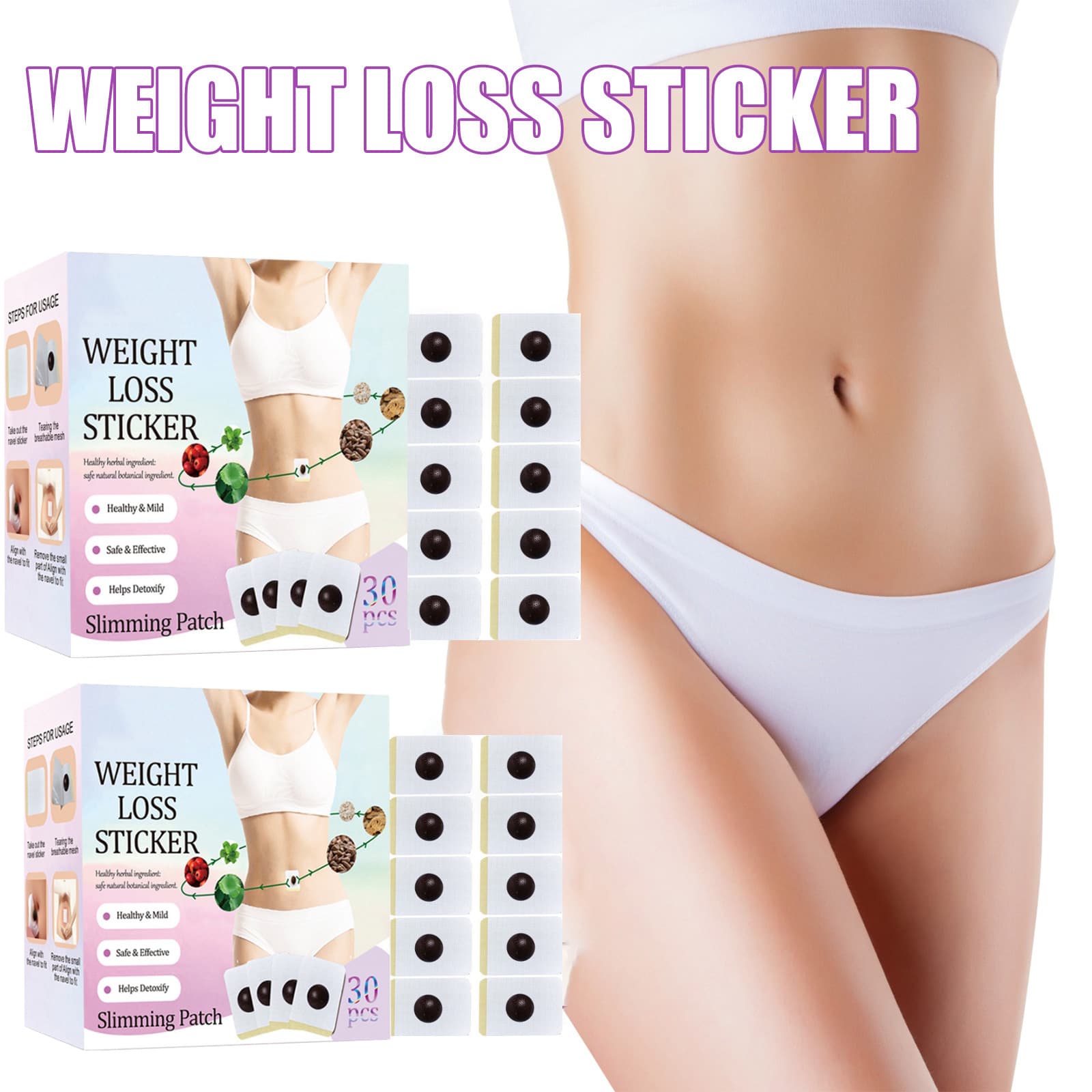 Cross-belly Slimming Patch for Lazy Weight Loss, Sleep Slim Patch, Navel Slimming Patch