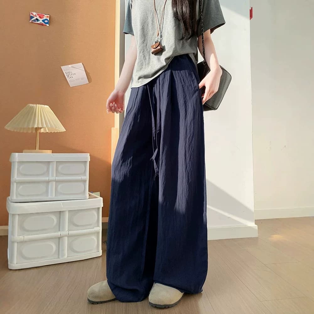 Korean Style 2026 New Summer Curved Pants Casual Trousers Versatile Fashion High-End Slimming Women's Pants
