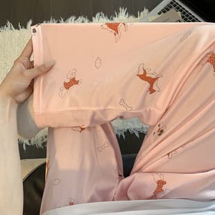 2026 Cotton-Like Women's Summer Thin Wide Leg Pants Spring/Autumn Wear-Out Lounge Sleep Pants Factory Wholesale