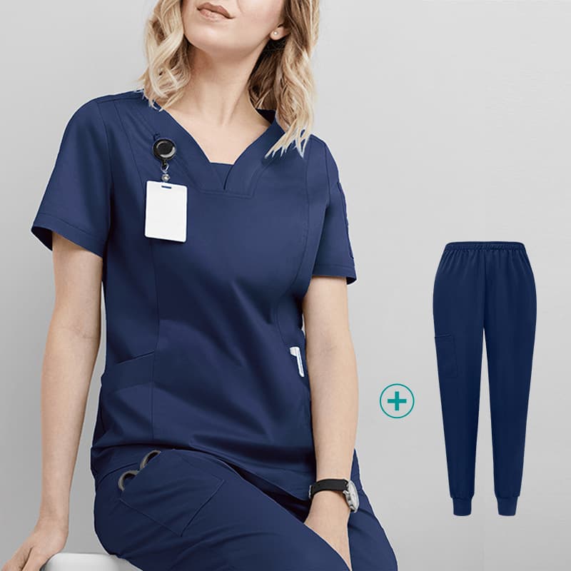 AliExpress Hospital Operating Room Scrub Suit Doctor Nurse Uniform Beauty Salon Workwear Short Sleeve
