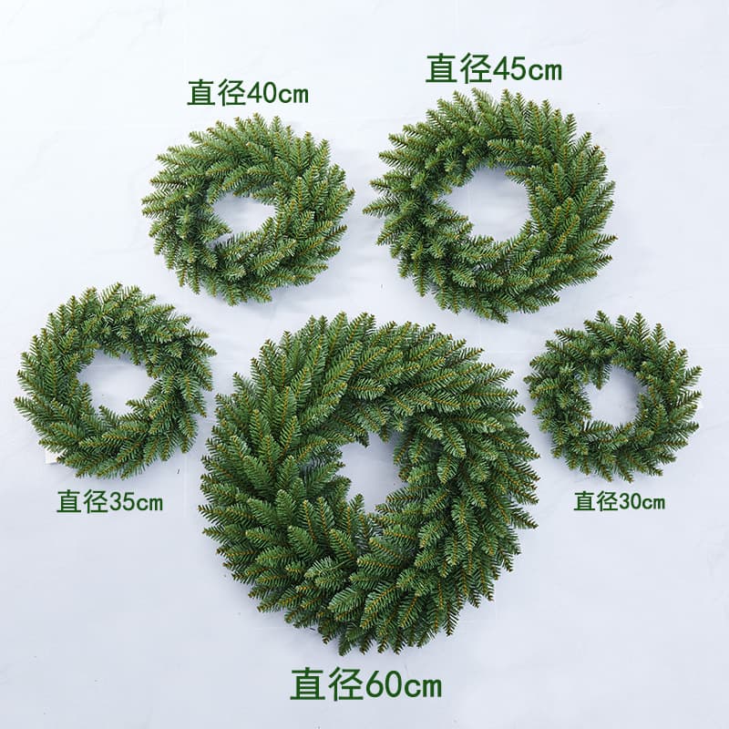 Cross-border New 30cm Christmas Wreath Vine Door Hanging for Mall Hotel Decoration, Christmas Scene Setup