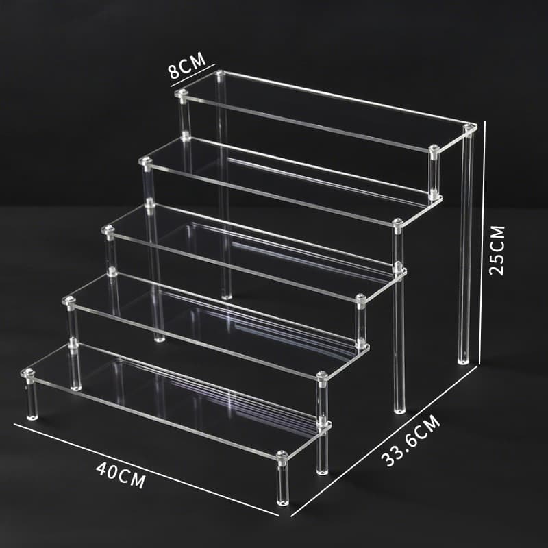 Cross-border transparent figure display stand, jewelry placement, multi-layer ladder rack, perfume storage, acrylic display stand customization