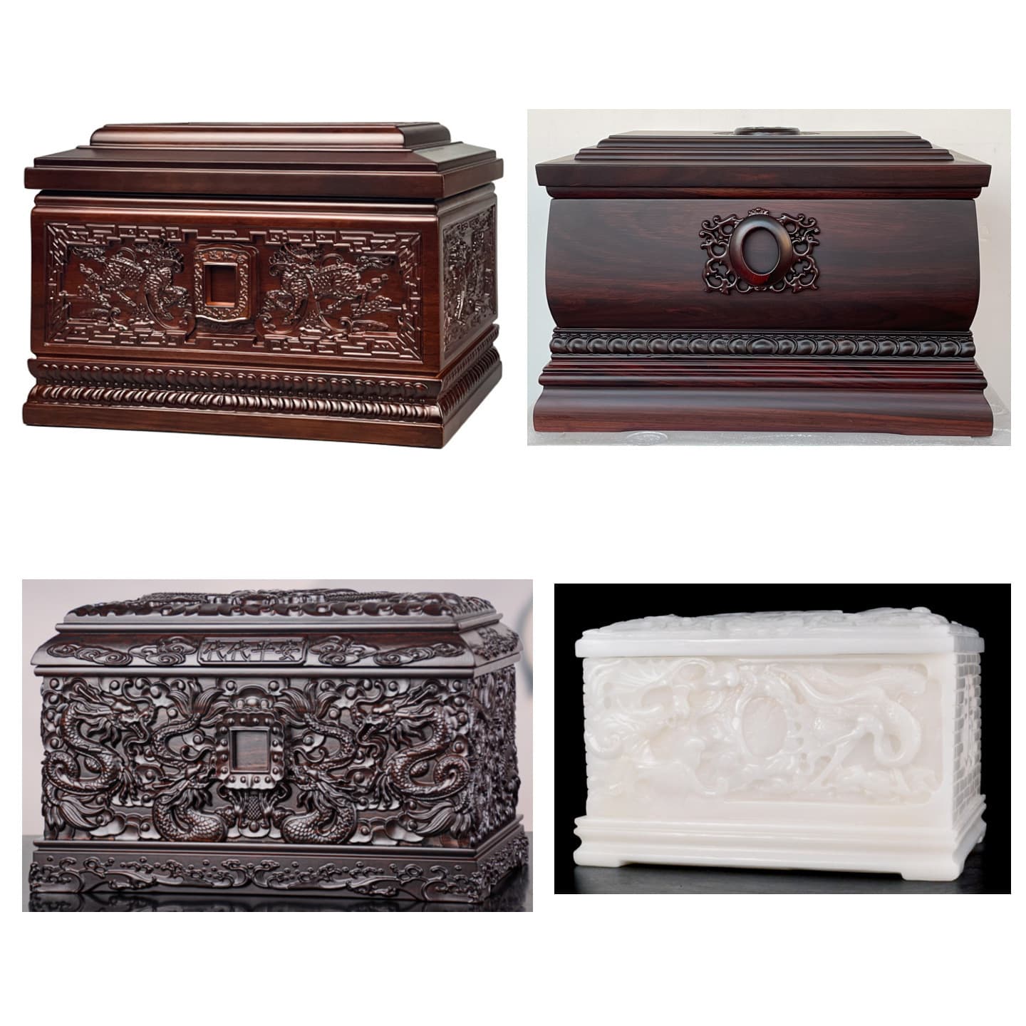 ✅✅Solid wood urn, black sandalwood coffin box, simple design, suitable for both men and women, for burial.