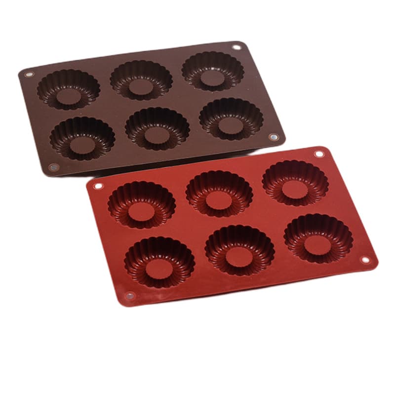 Silicone 6-Cup Flower Shape Doughnut Cake Mold Baking Tool Soap Mold Baking Tray