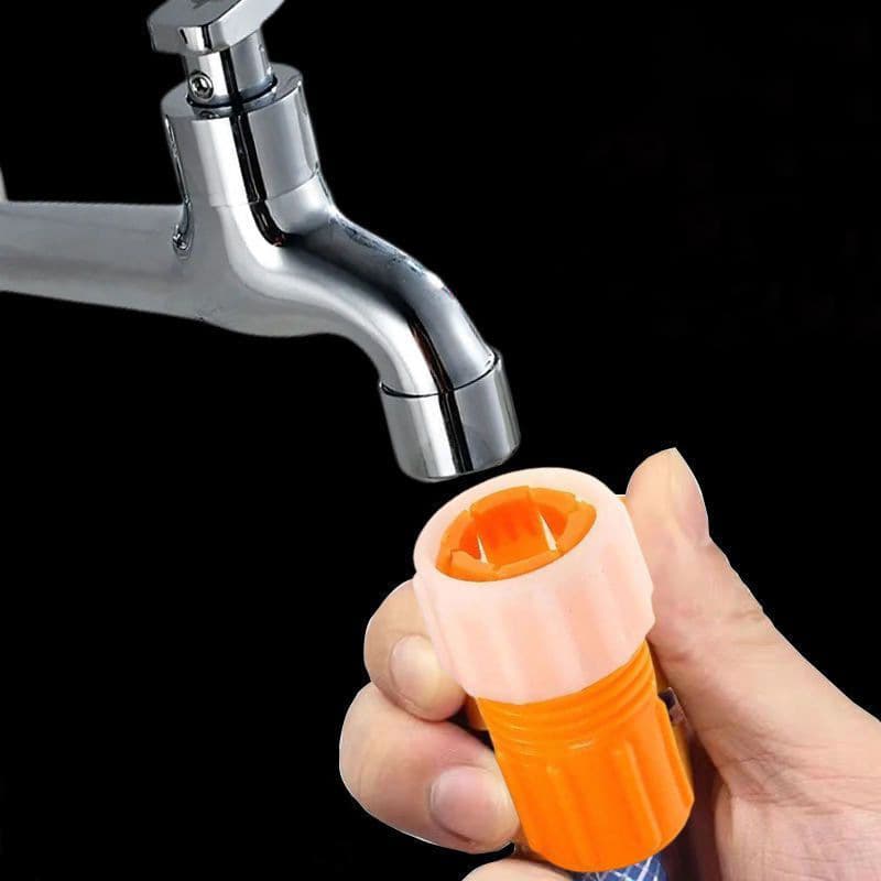 Multi-functional car wash hose connector for unscrewing faucets, garden hose connectors, and household water hoses for watering vegetables (rigid pipe to flexible hose connector)