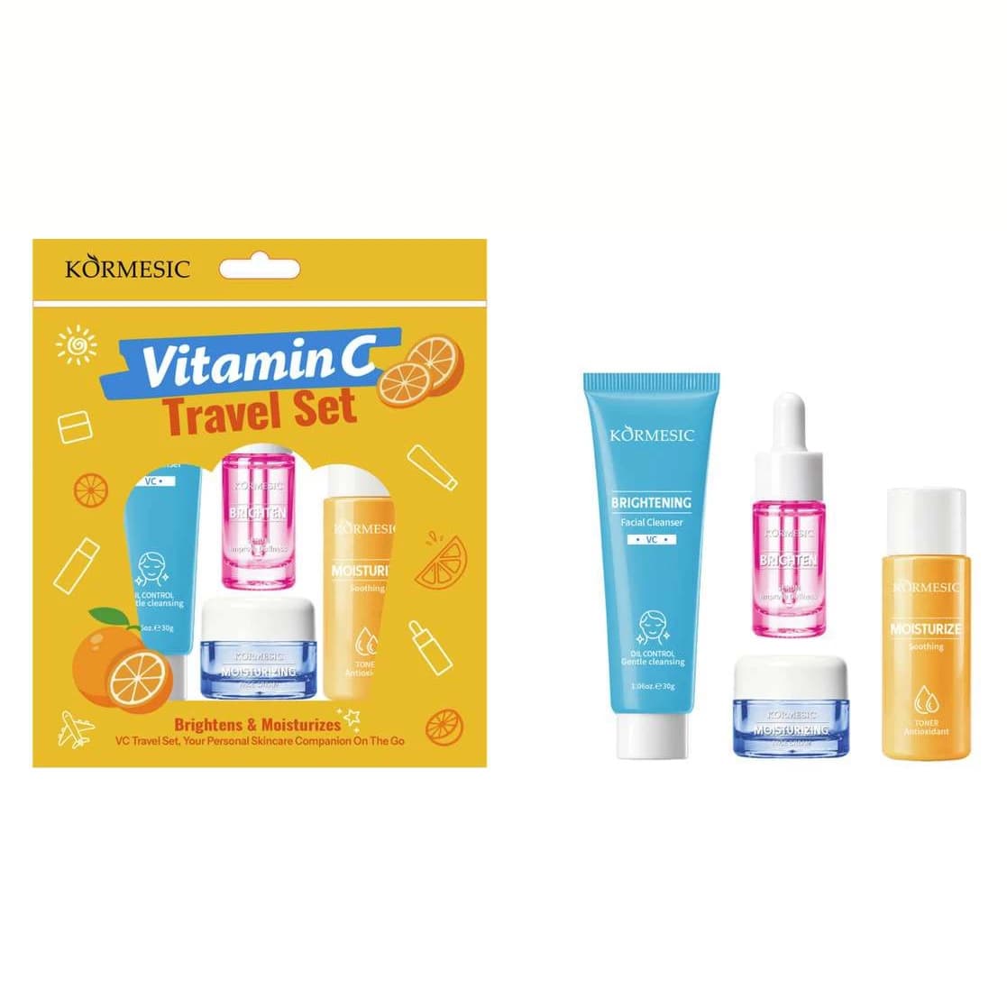 Cross-border spot KORMESICVC moisturizing and brightening travel set brightening travel skin