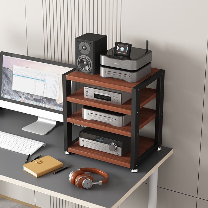 Desktop amplifier rack, small rack-mount headphone amplifier, sound card decoder, speaker stand, mixing console