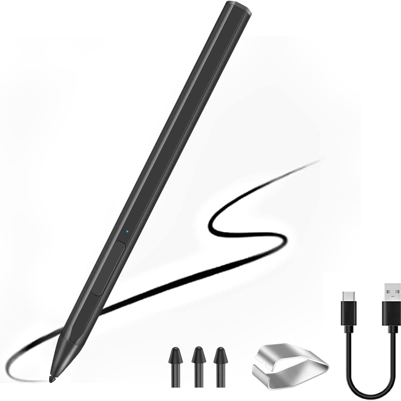 Suitable for Microsoft Surface Pro 5, 6, 7, X, Book, Go stylus magnetic charging 4096 pressure sensitivity