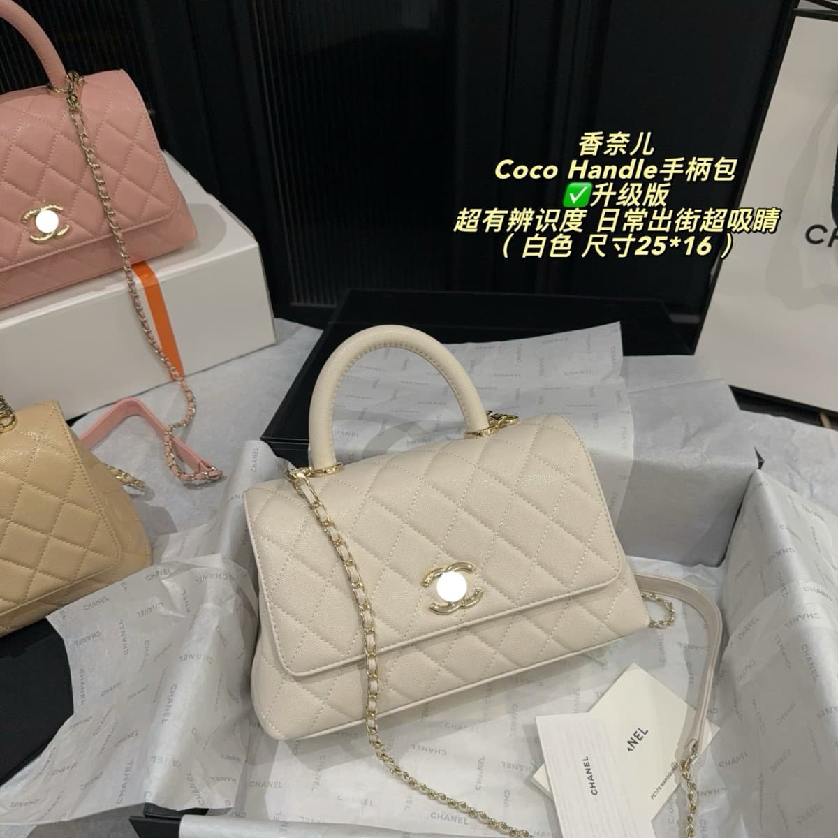 Chanel-style Genuine Leather Quilted COCO Chain Bag Women 2026 New Fashion Versatile Handbag Shoulder Crossbody Mini Square Bag