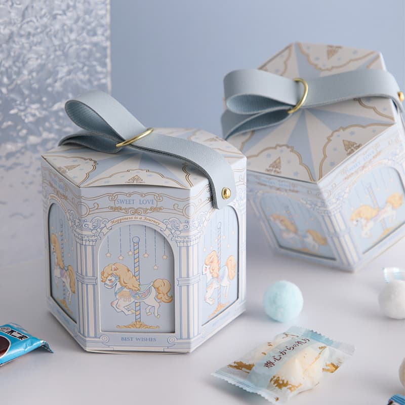 Kindergarten Children's Birthday Gift Bag Candy Box Empty Box Gift Box Baby Full Moon 100-Day Banquet Wedding Candy Box