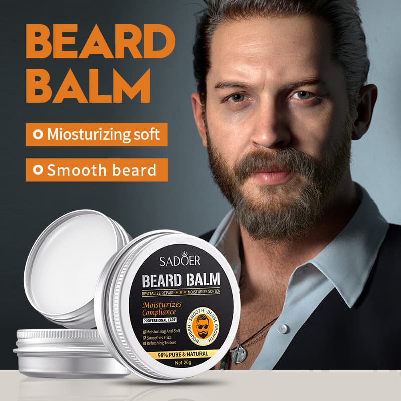 All-English SADOER Beard Care Cream: Men's Beard Nourishing Balm for Cross-border Trade Wholesale