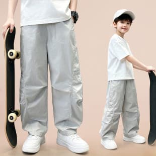 Children Long Pants Thin Straight Leg Pants Loose Boys Wide Leg Pants Casual Teen Summer New