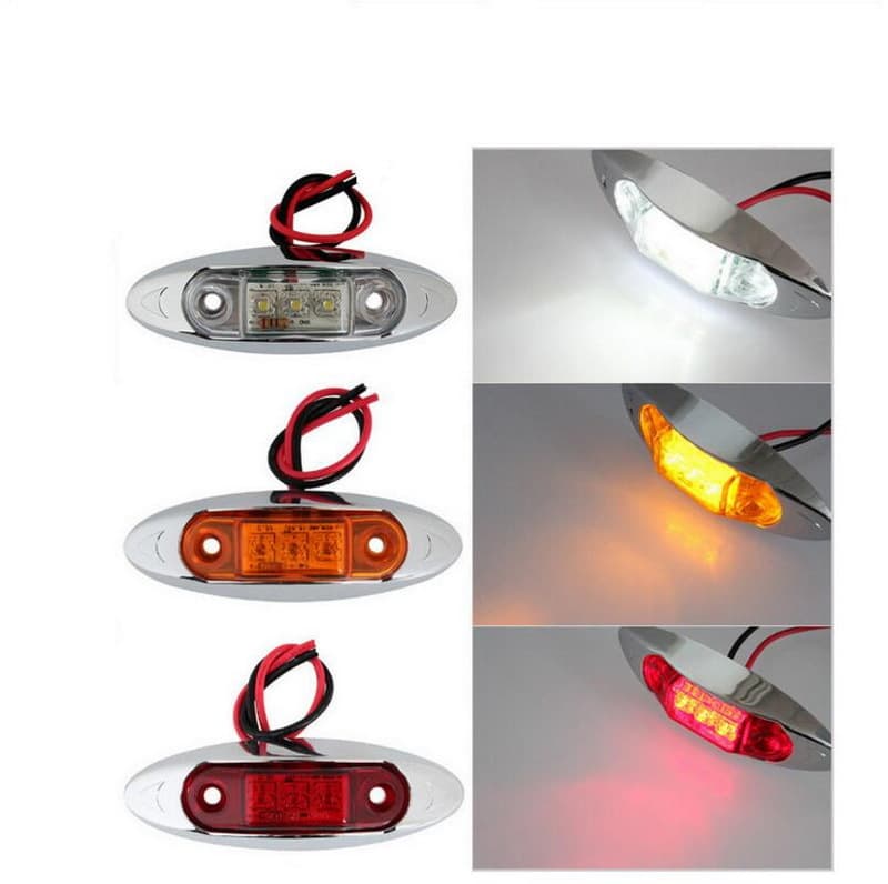 1 Piranha 3LED Light, Truck Side Light, Truck Turn Signal Light, Clearance Light, 12V24V Wide Voltage Edge Light