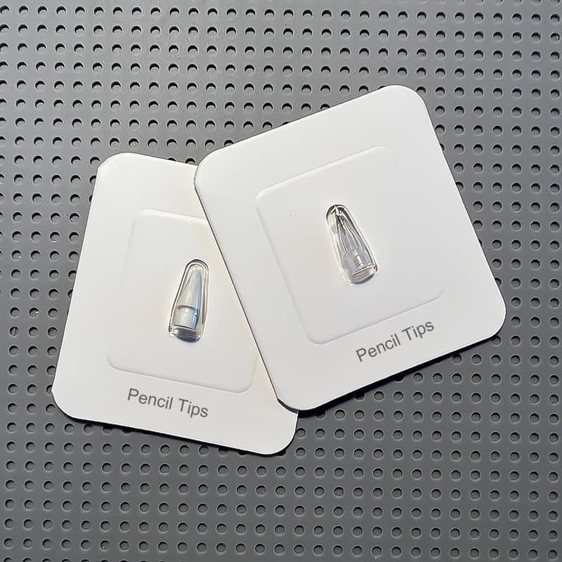 Specialized packaging for stylus nibs, compatible with Apple iPad paper-like screen protector nib modifications