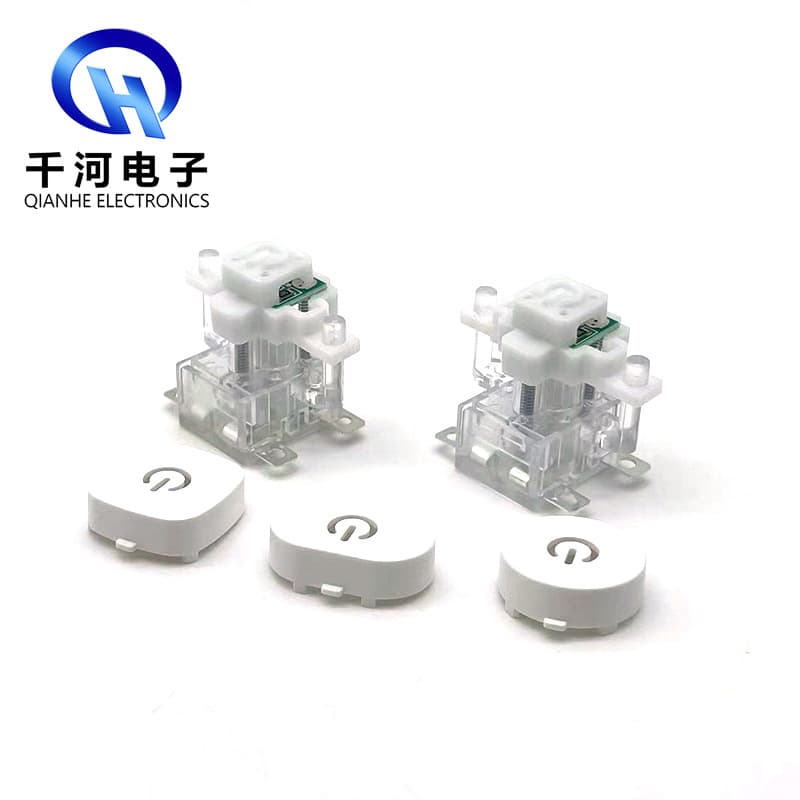 Button Switch Bipolar with Light Key Power Strip Socket Switch with Light Touch Ultra-Bright LED Various Caps