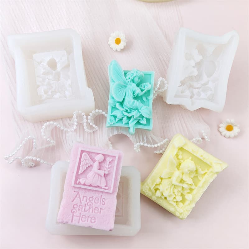 DIY Soap Mold - Flower Fairy Angel Shape Silicone Mold for Handmade Candles, Aromatherapy, Plaster, and Resin Crafting Tools