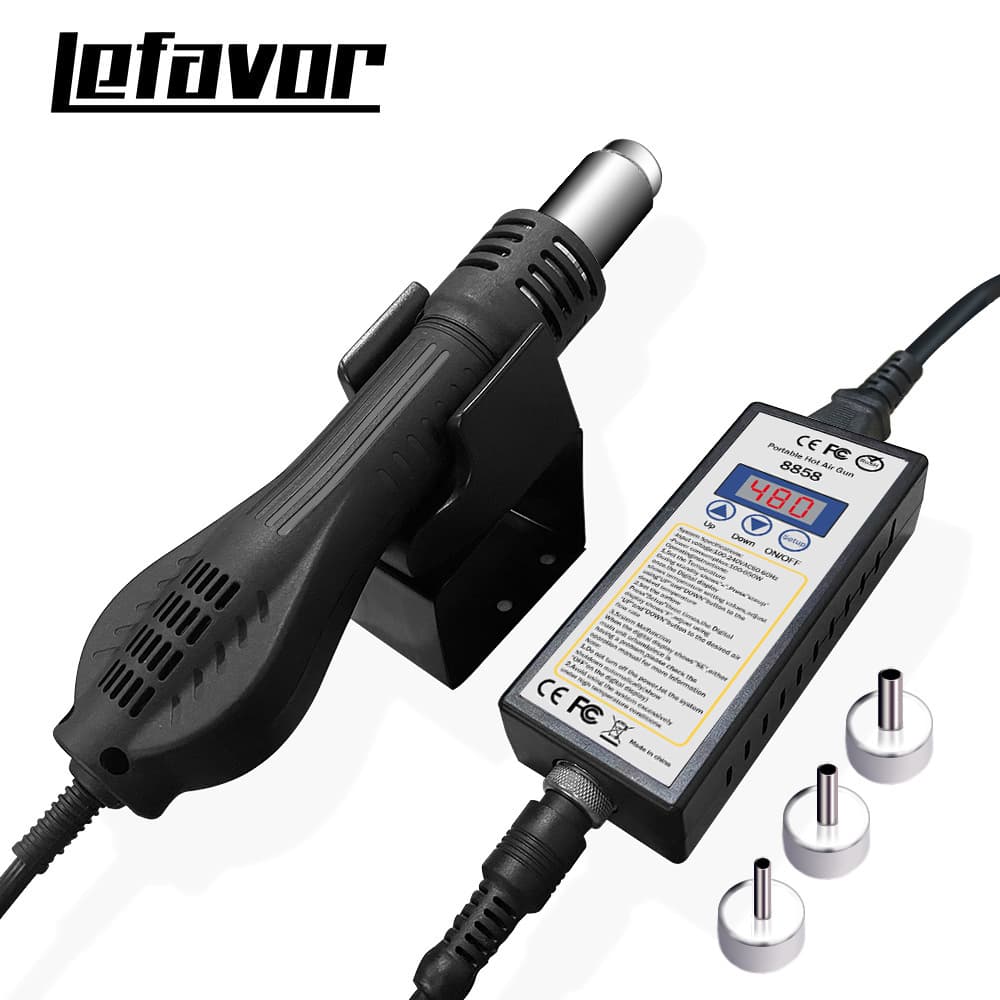 Export Hot Model 8858 Digital Display Adjustable Temperature Hot Air Gun Handheld Heat Gun for Phone Repair Hot Air Soldering Station