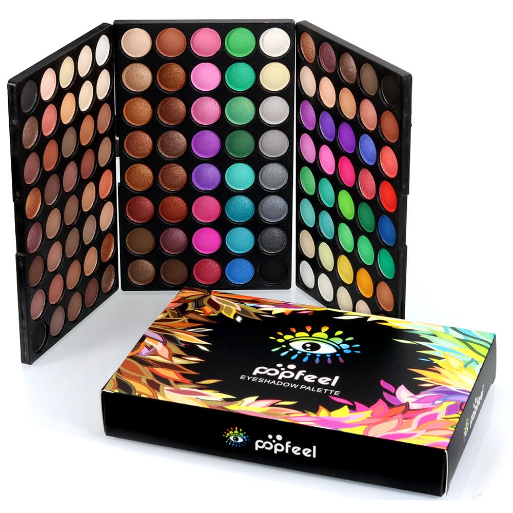 POPFEEL cross-border hot-selling makeup 120-color eyeshadow palette stage makeup Cosplay pearlescent matte multi-color eyeshadow