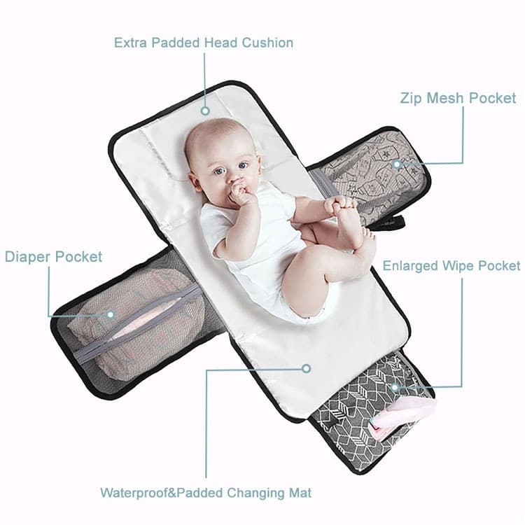 New Cross-border Portable Folding Baby Diaper Pad Outdoor Multifunctional Waterproof Baby Changing Pad Diaper Mat